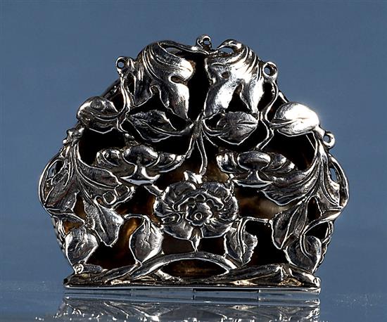 A Victorian silver rectangular trinket box, by Horton & Allday, 4.4oz/138 grams.